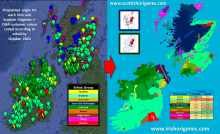 Reconstructed Ethnicity map of Scotland and Ireland
